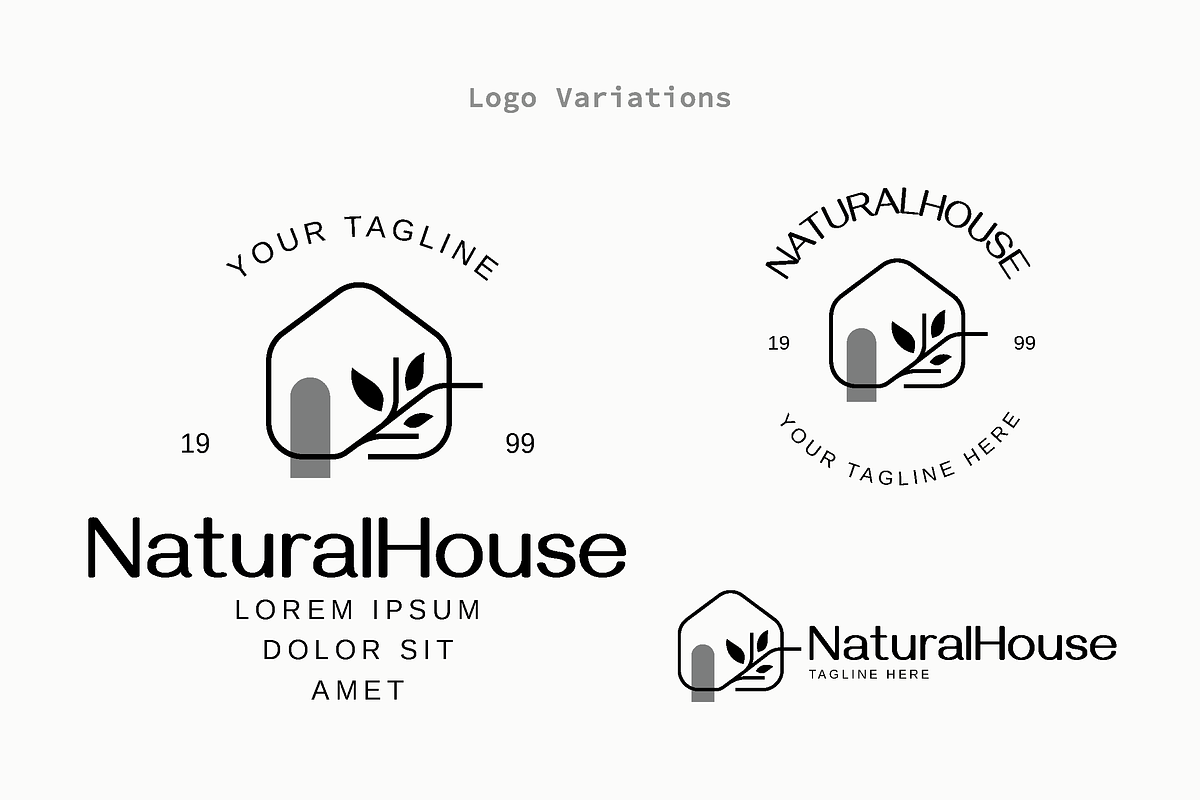 NaturalHouse - Premium Logo Template, a Branding & Logo Template by Minimalist Logos (Photo 3 of 7)