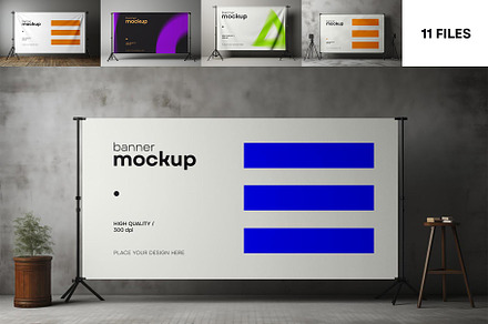 Banner and Press Wall Mockup, an Advertising Mockup by dpi