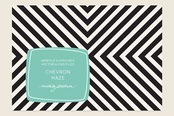 VECTOR & PSD Chevron Maze tile & pat preview 3