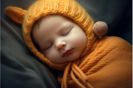 Peaceful Newborn baby sleeping, a Person Photo by Ylivdesign