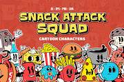 Snack Attack Squad - Characters, a Food Illustration by Sandypramana (Thumbnail 1 of 10)