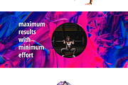 Landing page for personal trainer XD, a Landing Page Template by NeptuneDesign (Thumbnail 3 of 9)