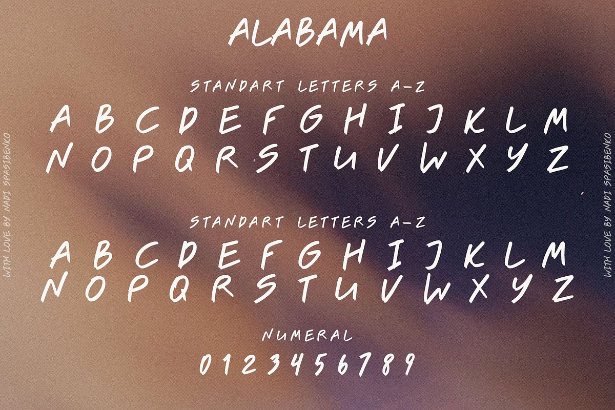 Alabama Handwritten Font, a Script Font by Artcoast Fonts (Photo 13 of 14)