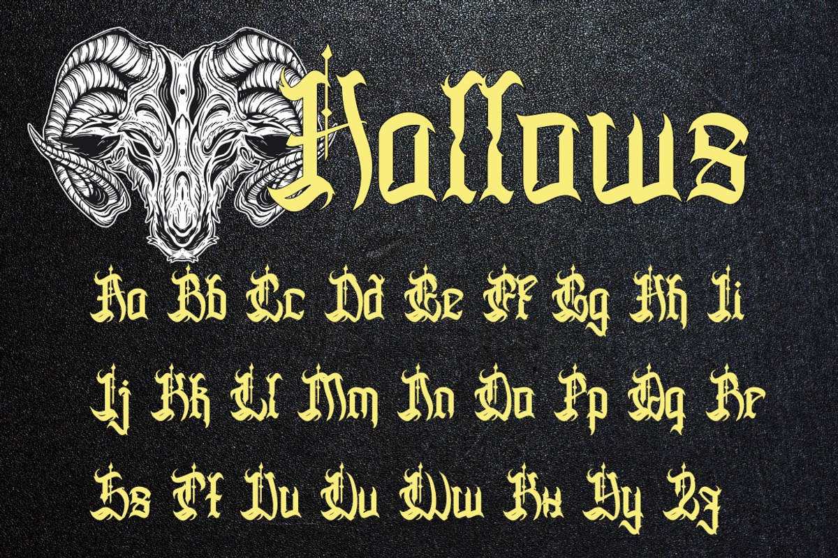 Deaths Hallows- Medieval Blackletter, a Blackletter Font by Dhabee (Photo 6 of 17)