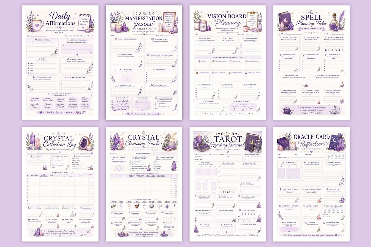 2027 Mystic Witch Planner & Workbook, a Stationery Template by Designmela01 (Photo 4 of 6)