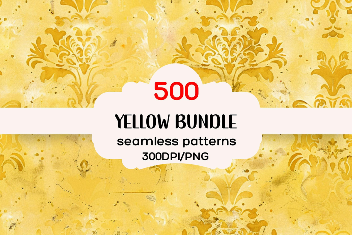 500 Yellow Seamless Patterns, a Pattern Graphic by PrintablesByFranklyn (Photo 1 of 4)