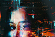 90 Glitch faces, a Person Illustration by Handmadefont (Thumbnail 62 of 94)