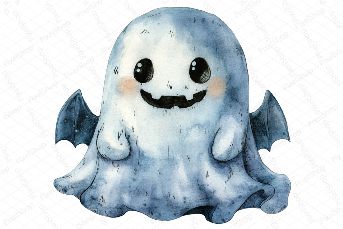 Cute Ghost Halloween Clipart, an Illustration by DreamPrint404 (Photo 3 of 5)