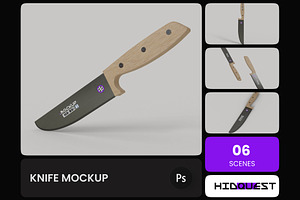 Knife Mockup, a Household Mockup by hiddemaru
