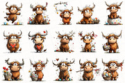 Whimsical Easter Highland Cow Clipar, an Illustration by OK Design (Thumbnail 3 of 6)