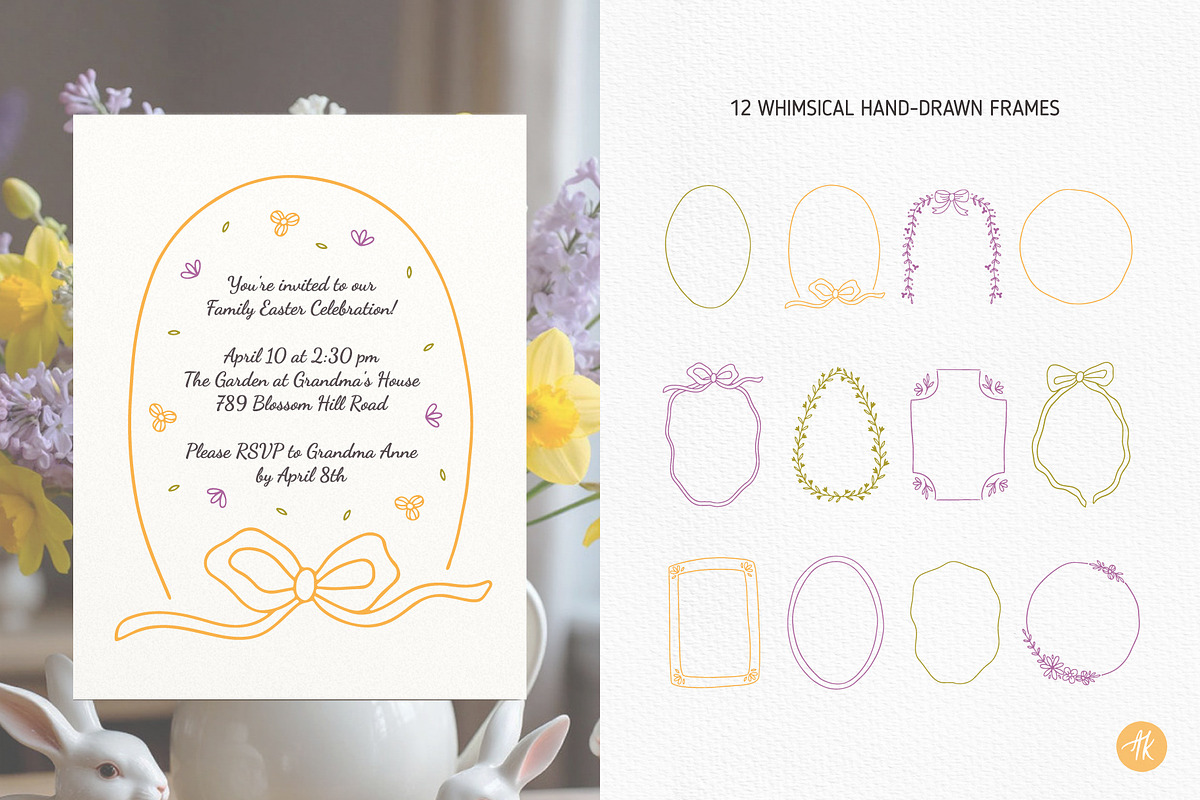 Easter Spring Clipart Hand Drawn Set, an Object Graphic by Alena Koval (Photo 6 of 15)
