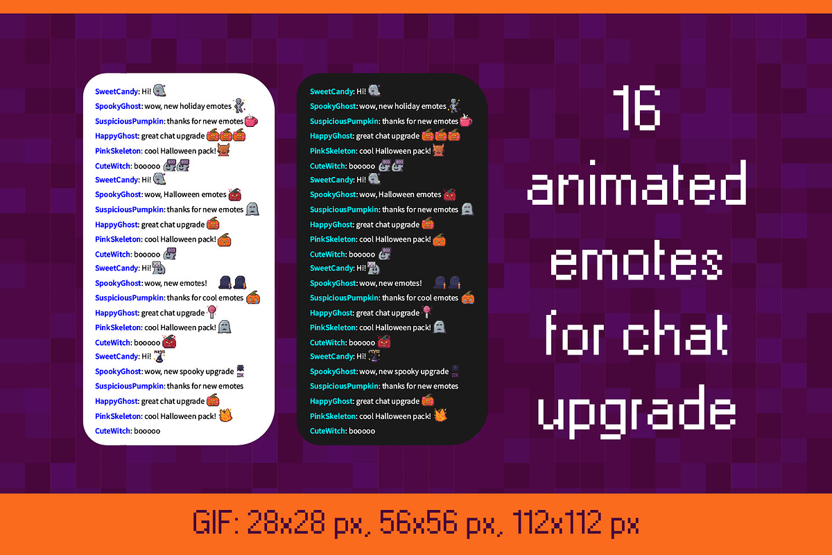 Twitch emotes animated for Halloween, an Object Graphic by MariiaVD (Photo 2 of 3)