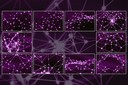 10 Glowing Network Grid Background, a Background Graphic by Partikusi Design (Thumbnail 3 of 3)