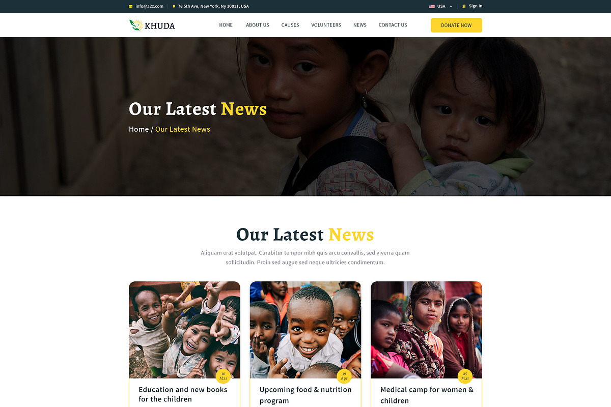KHUDA Non-Profit PSD Template, a Landing Page Template by Andit themes (Photo 13 of 15)