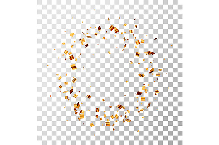 3D party gold confetti on, an Illustration by Abscent