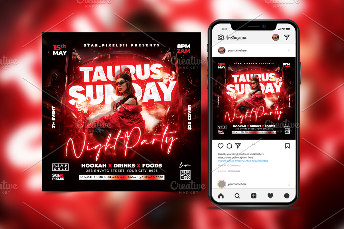 Night Club Flyer, a Flyer Template by StarPixles11 (Photo 2 of 3)
