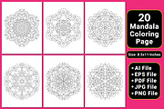 Mandala Coloring Book Pages, a Pattern Graphic by mirajeee (Thumbnail 2 of 4)
