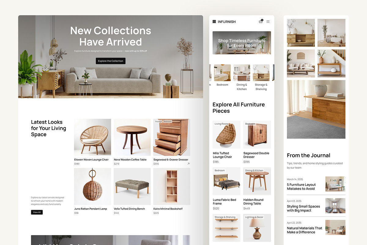 Furniture E-Commerce Website UI, an UI Kit Template by peterdraw (Photo 7 of 7)