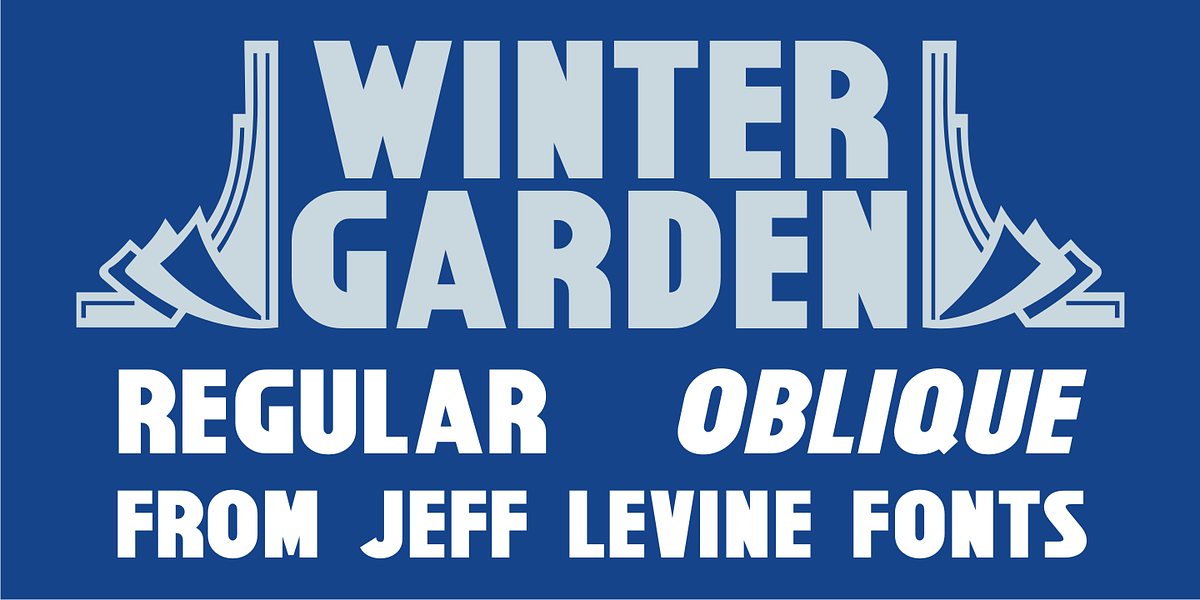 Winter Garden JNL, a Sans Serif Font by Jeff Levine Fonts