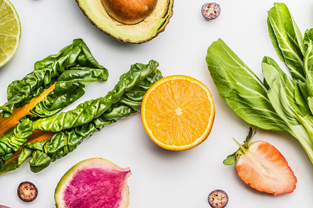 Trendy healthy fruits and vegetables, a Food & Drink Photo by VICUSCHKA