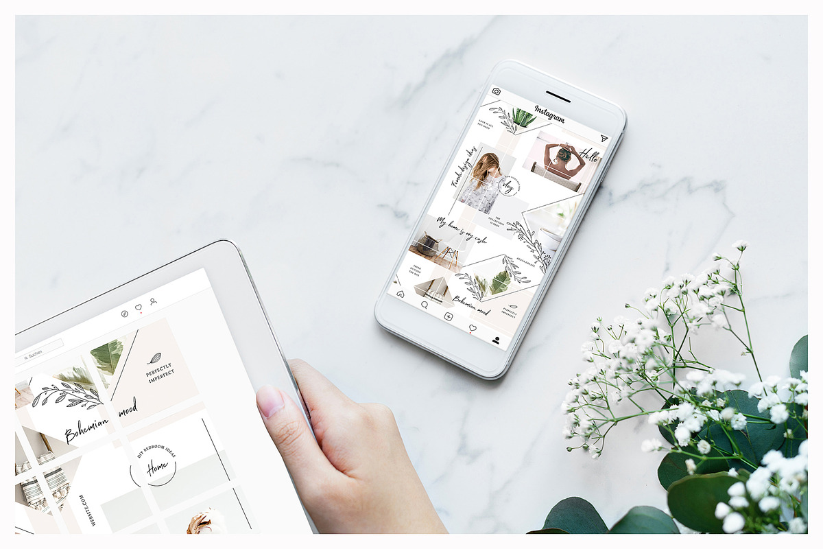 Fine Instagram Puzzle Template, a Social Media Template by AgataCreate (Photo 3 of 7)