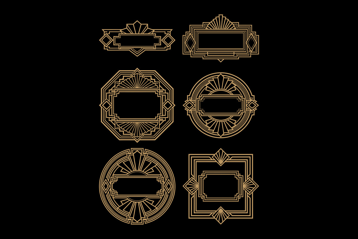 Art Deco 14 Logo Badges, a Decorative Illustration by Stanislav Kharchevskyi (Photo 2 of 3)