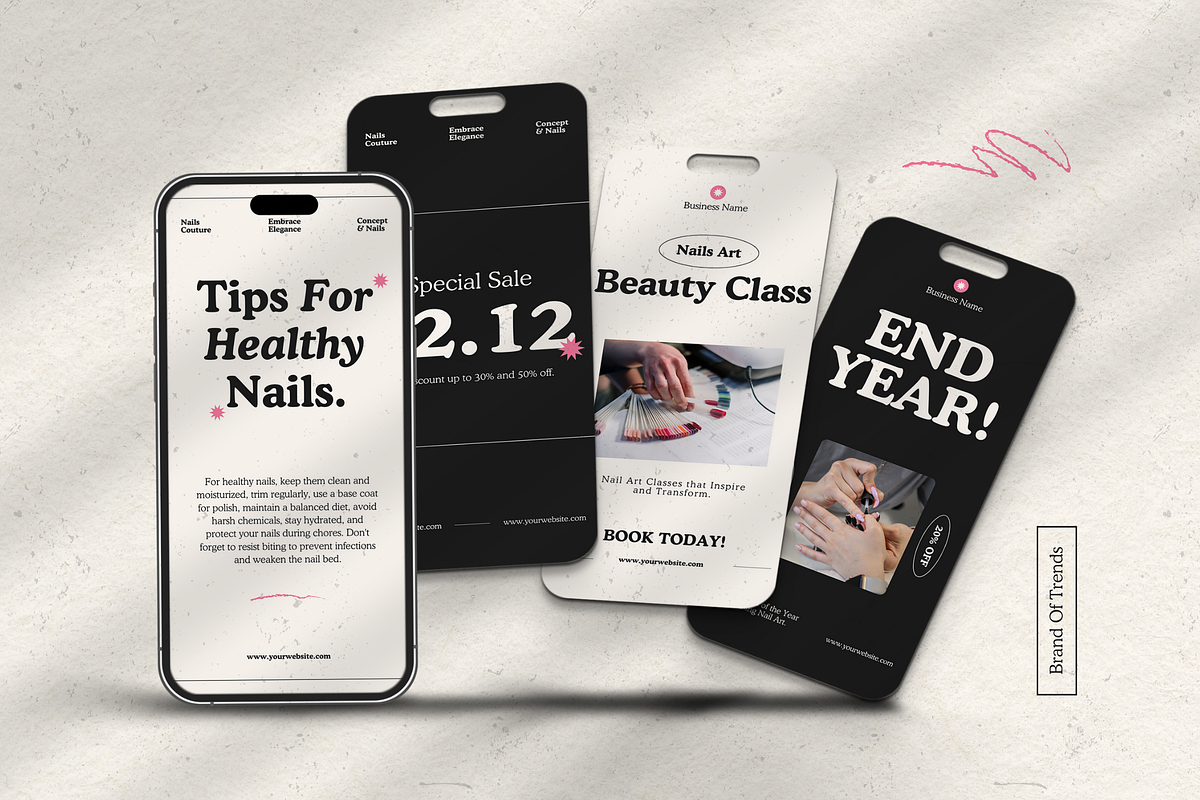120 Nail Salon Instagram Template, a Social Media Template by Branding Victory STD (Photo 9 of 10)
