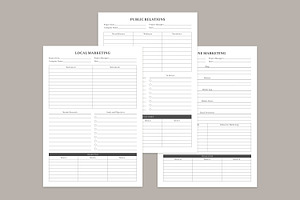 Marketing Planning Pages Set V-05