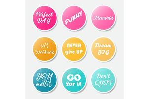 Colorful Circle Sticker Collection