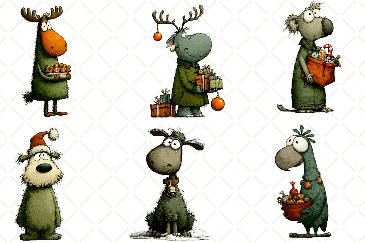 Hand Drawn Christmas Clipart, an Illustration by Black Bird Studio (Photo 6 of 6)