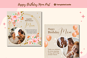 Happy Birthday Mom Templates, a Templates & Theme by TemplateCastleStore (Thumbnail 5 of 9)
