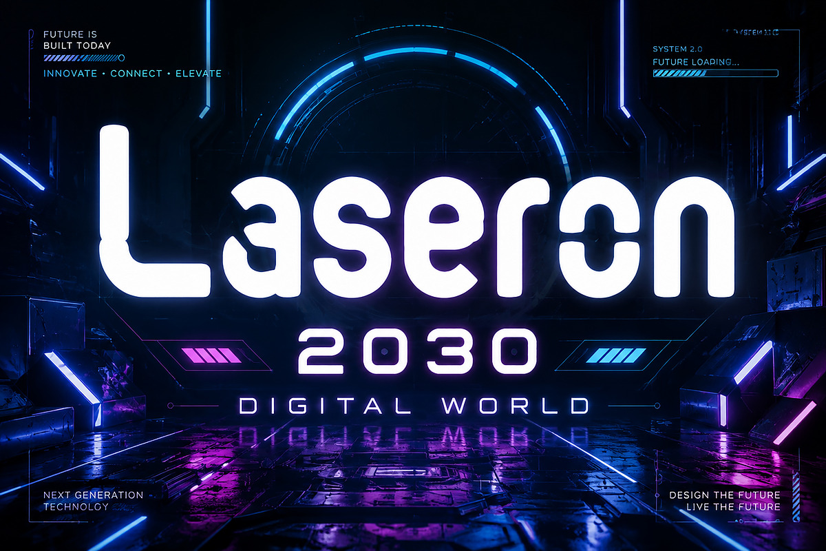 Laseron, a Slab Serif Font by Wow Magic (Photo 5 of 5)