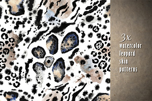 Watercolor Leopard Skin Patterns