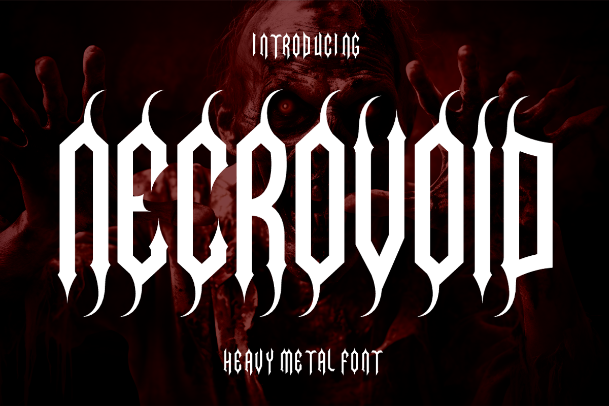 Necrovoid - Heavy Metal Font, a Font by PutraCetol Studio (Photo 8 of 12)