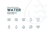 Water Outline Icon Set, an Icon by BomSymbols (Thumbnail 5 of 5)