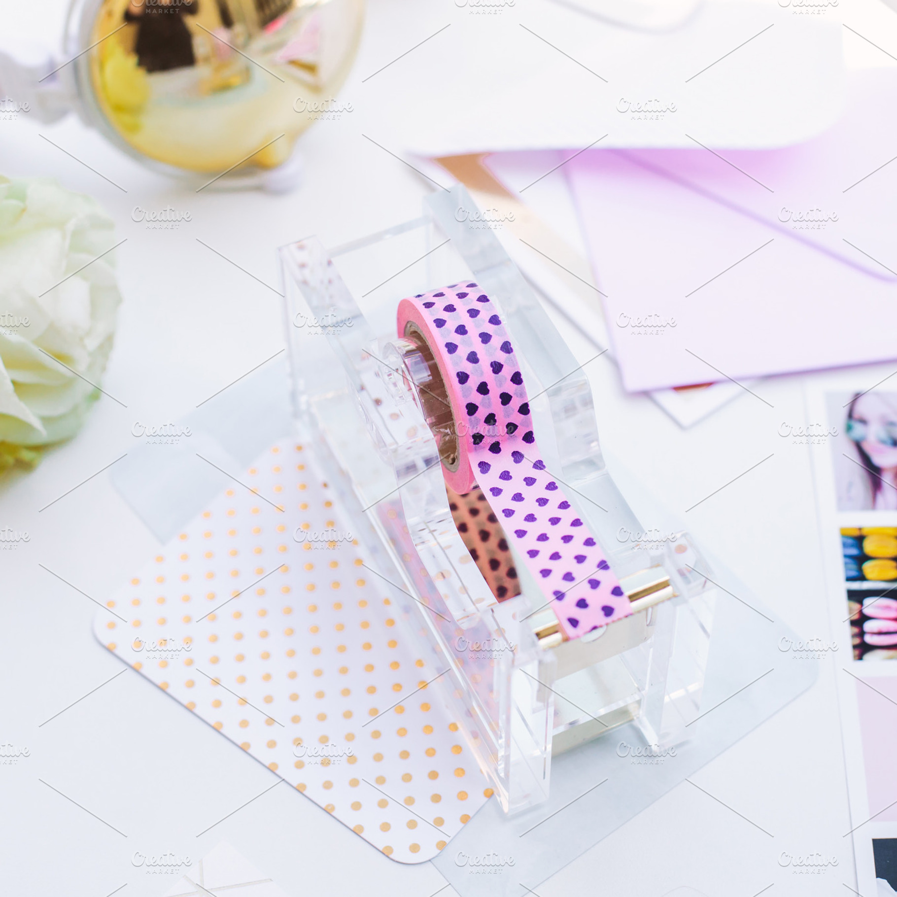 Tape dispenser and washi tape photo stock photo containing washi and tape, a Business Photo by The Snap Shop