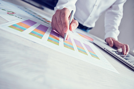 Businessman working in the office stock photo containing phone and office