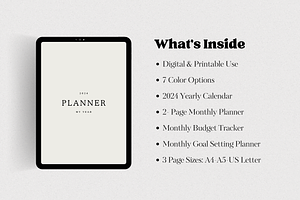 2024 Minimalist Digital Planner