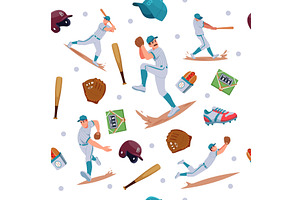 Baseball pattern. seamless, a Sport Illustration by Onyx