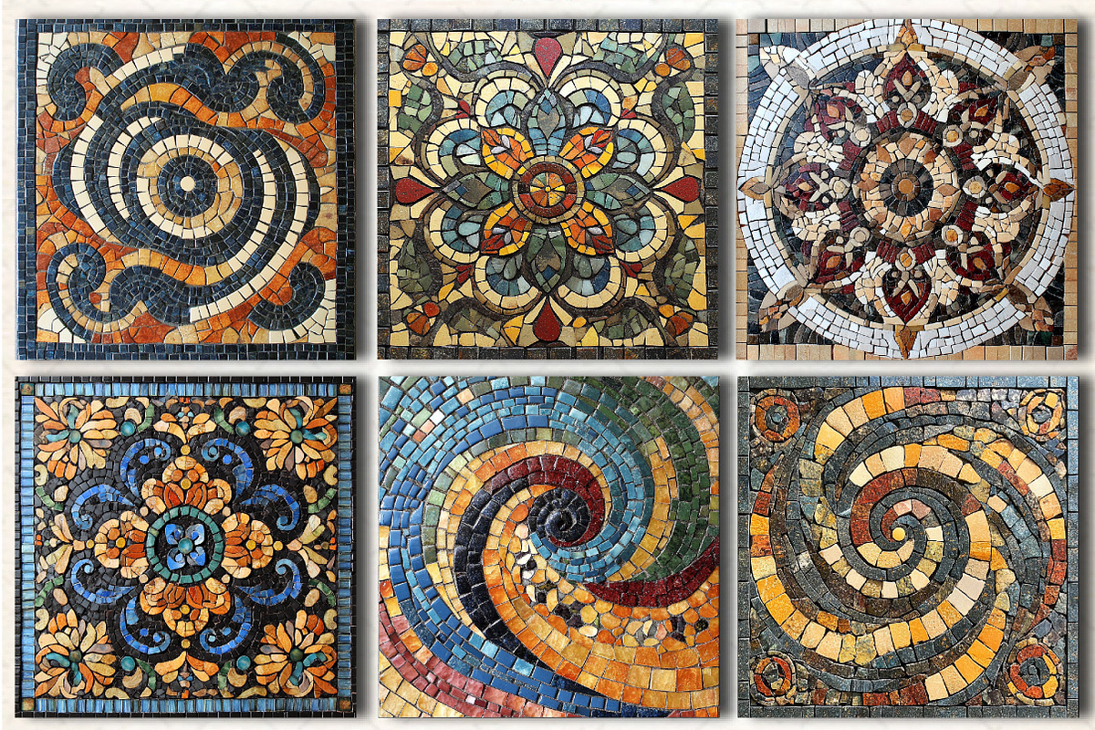 Artisan Mosaic Patterns & Motifs, a Pattern Graphic by DreamCafeArt (Photo 2 of 5)
