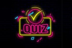 Quiz Neon Sign PSD Editable Text Eff, a Layer Style Add-On by TrueVector