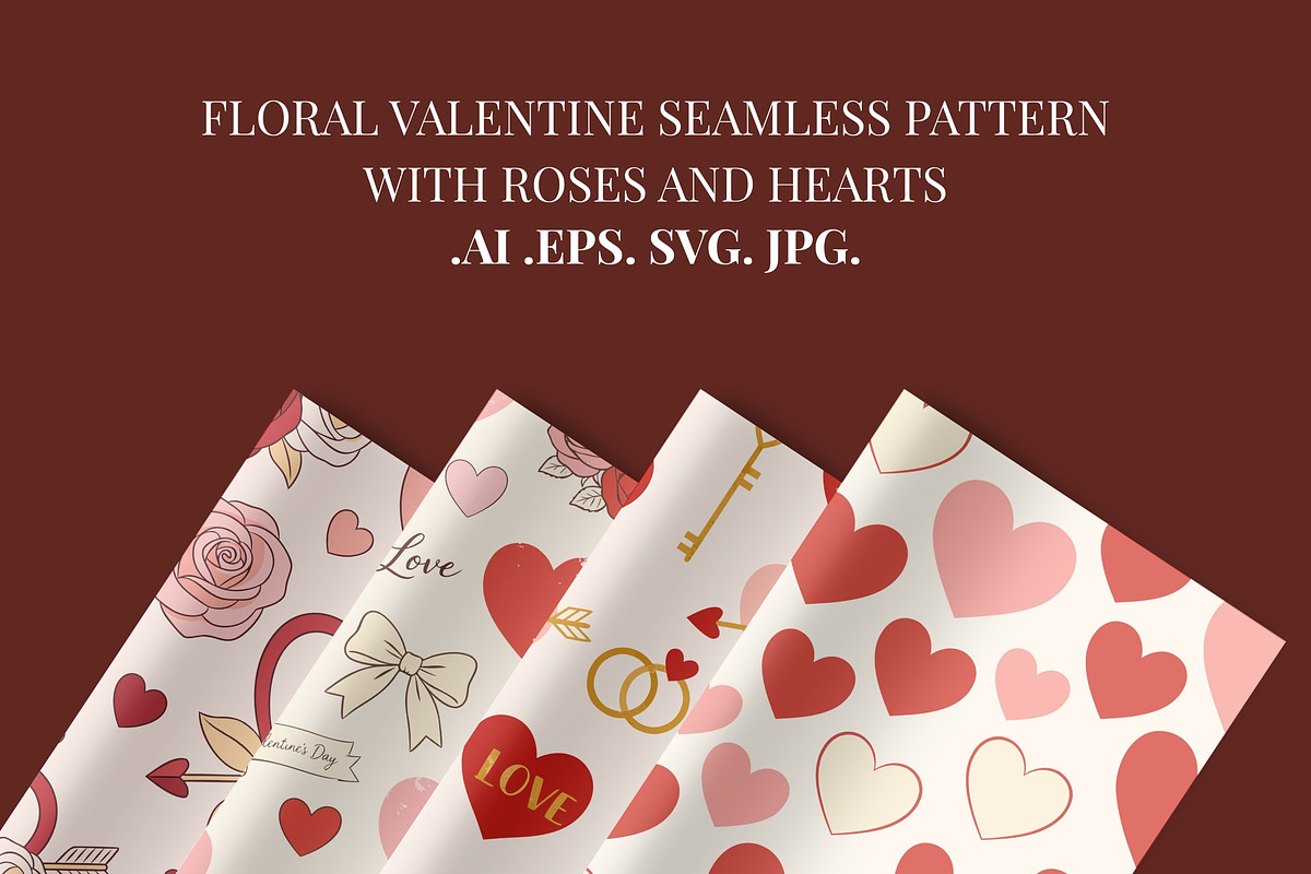 Valentine Love Seamless Pattern, a Pattern Graphic by Pulsecolor (Photo 1 of 10)