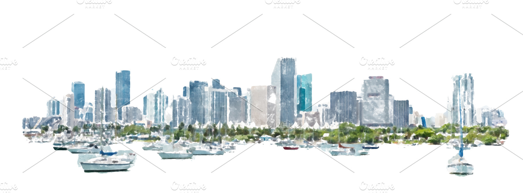 Miami city Downtown skyline, a Photo by Maria Kray