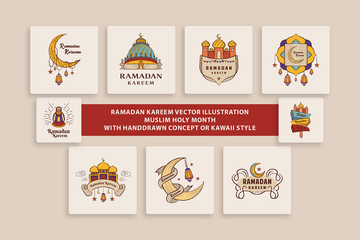 Ramadan Kareem Vector Illustration, a Decorative Illustration by MEANDSTUDIO