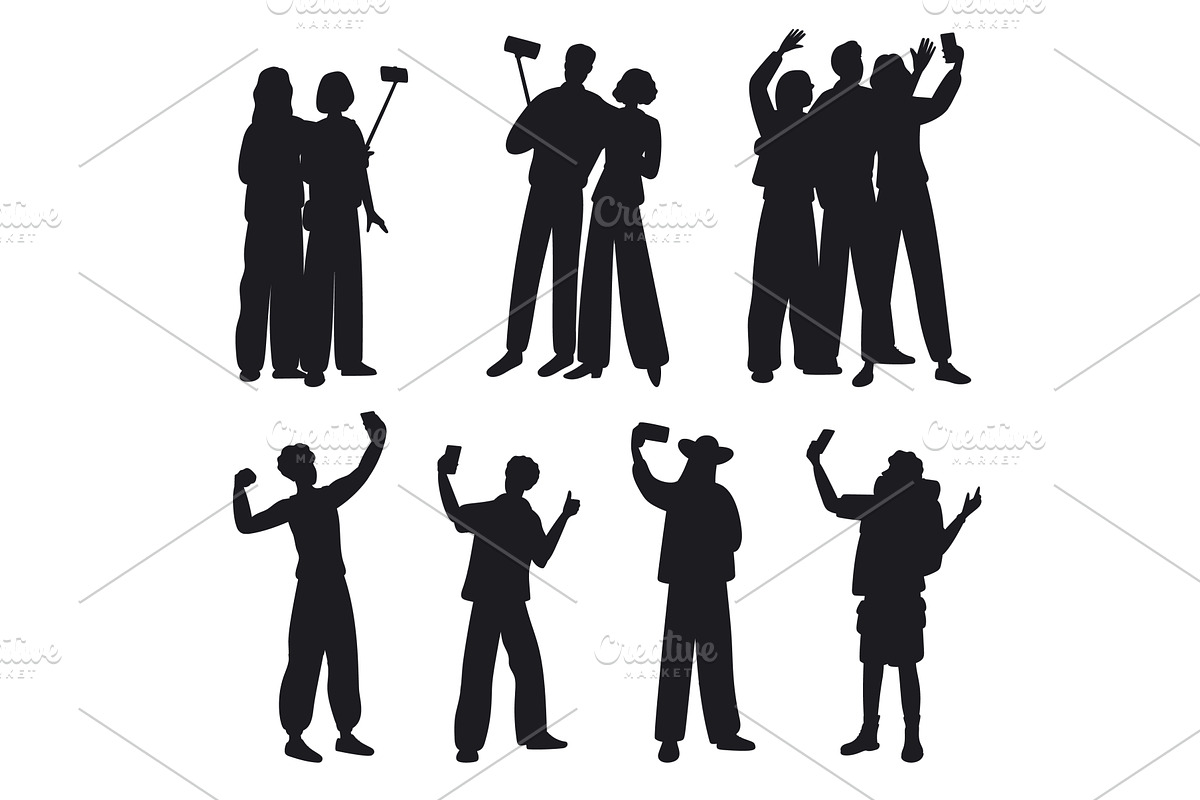 Silhouettes women and men with, a Person Illustration by Vectorbuum