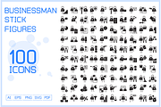 Funny Office Employee Stick Figures, a Work Illustration by Designfour (Thumbnail 1 of 8)