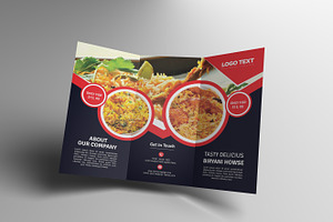 Biryani Food Trifold Templates Menu