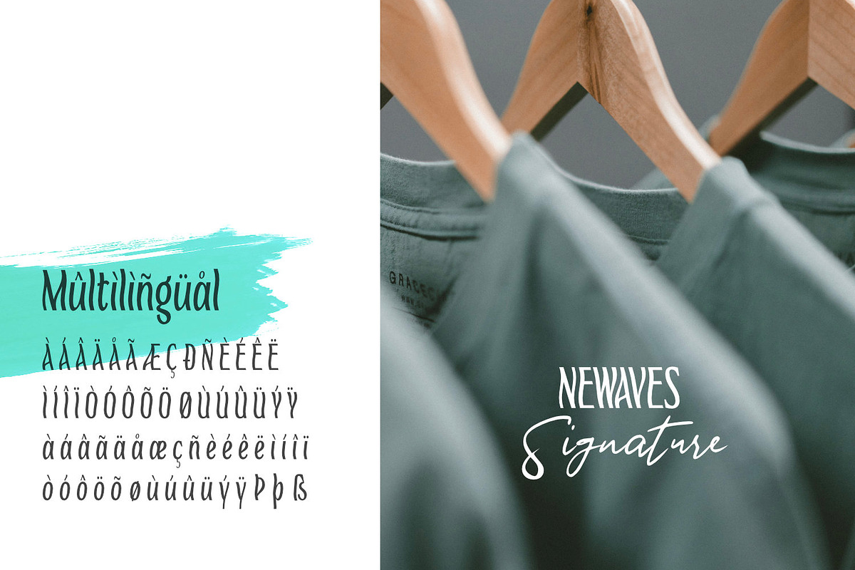 Newaves (Signature) - Font Duo, a Sans Serif Font by ikiiko (Photo 7 of 7)