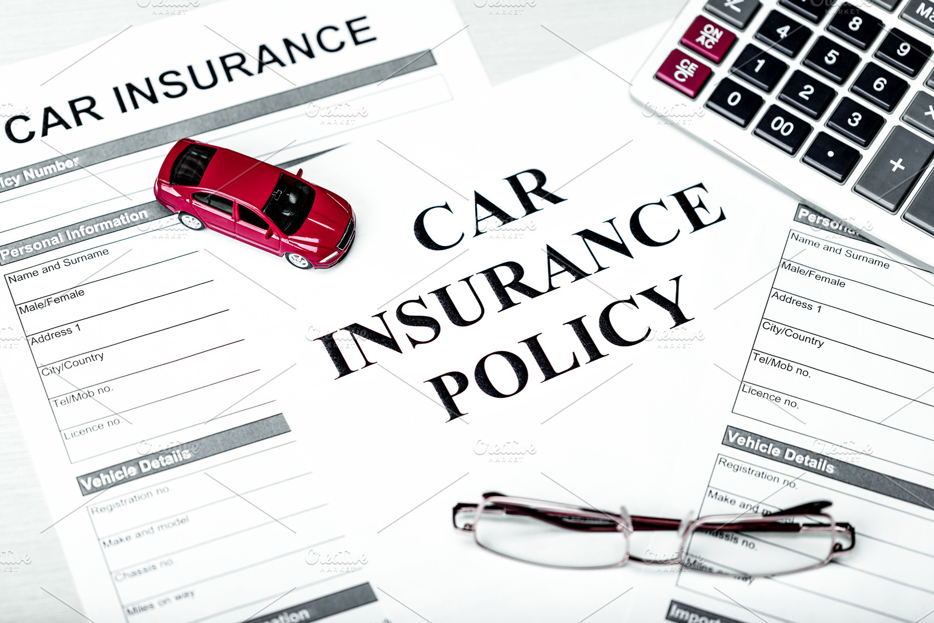 Car insurance policy document car, a Business Photo by FineArtStudio