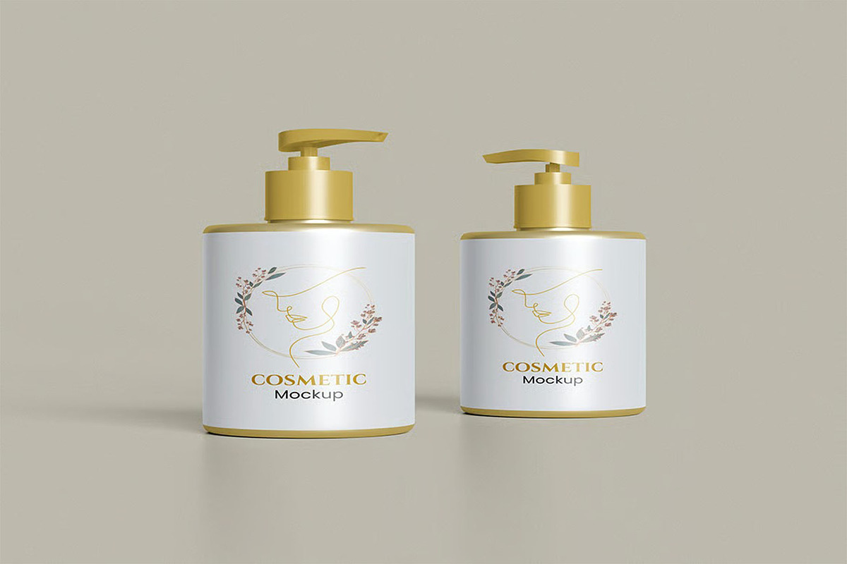 Cosmetic Pump in Hand Mockup, a Packaging Mockup by zpackcreative (Photo 2 of 5)